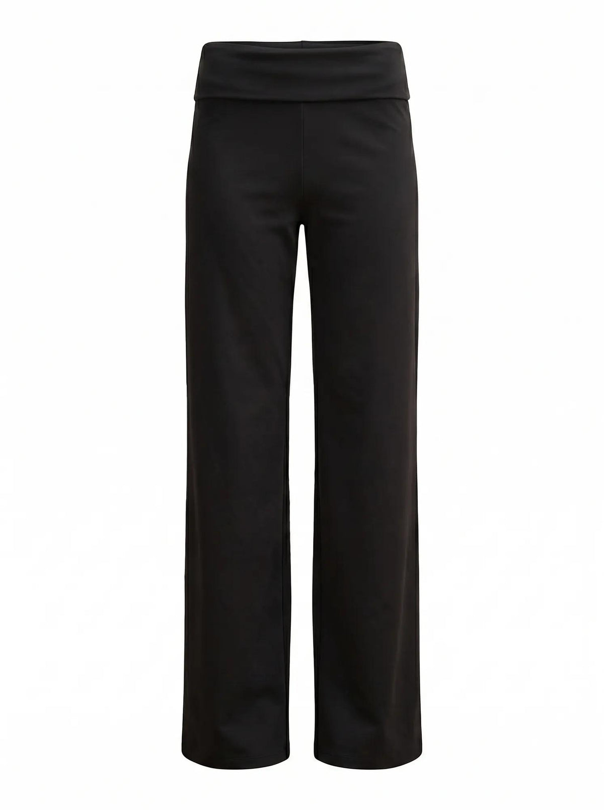 Wren Fold Waist Wide Leg Pant Black_mannequin