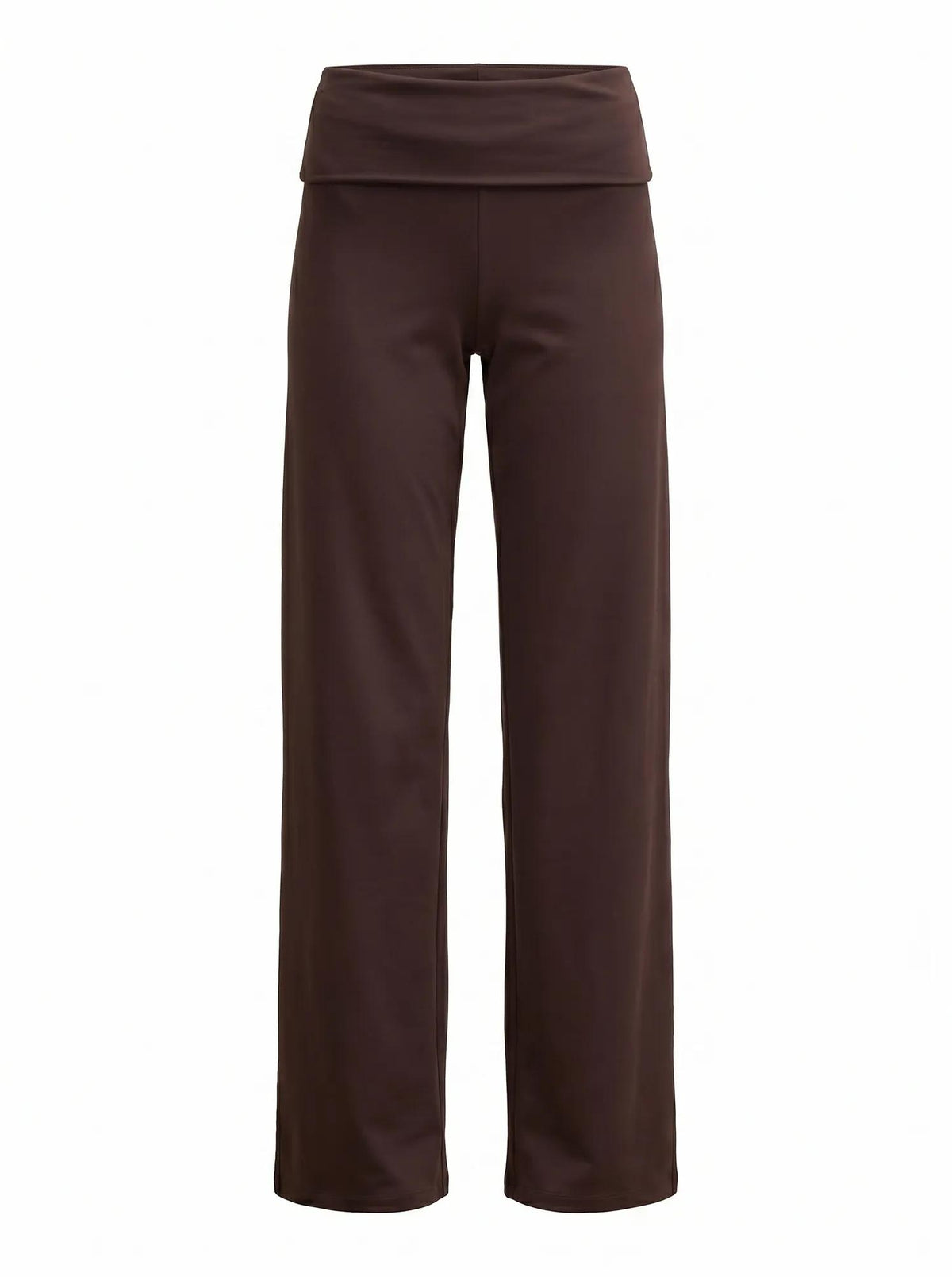 Wren Fold Waist Wide Leg Pant Chocolate Freckle_mannequin