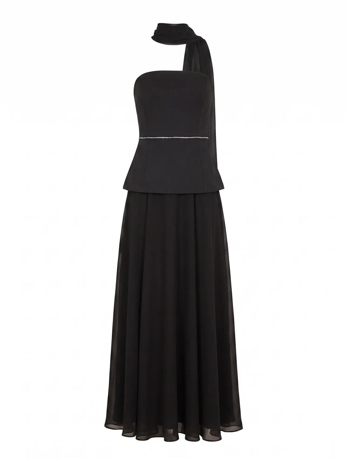 Laney Petite Corset Maxi Dress Black_mannequin