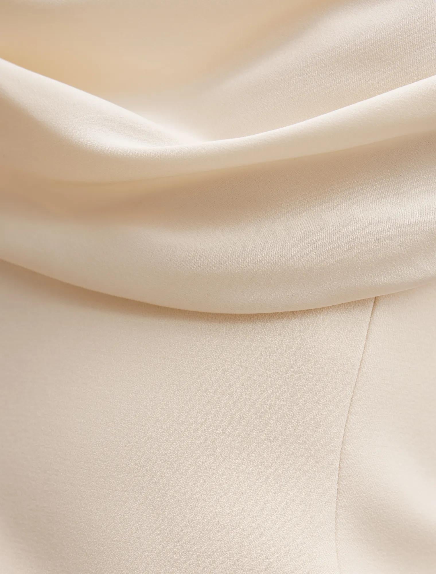 Darcy Petite Scarf Mini Dress Cannoli Cream