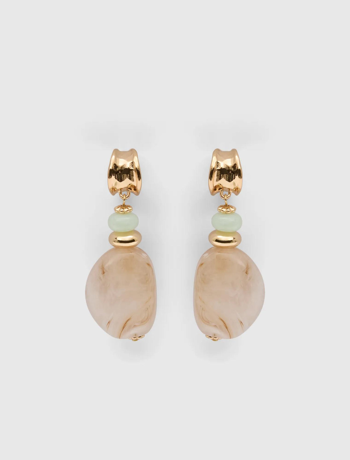 Signature Brianna Bead Earring Blue/Ivory_mannequin