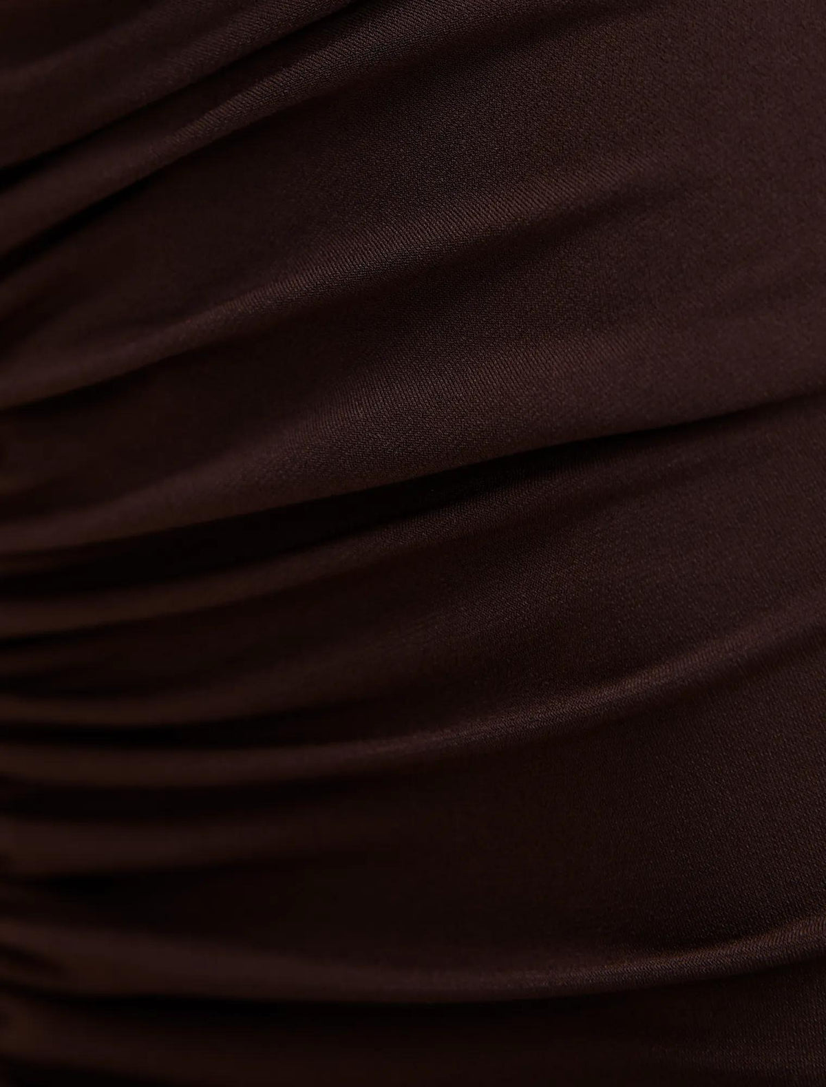 Ania Ruched Bardot Maxi Dress Dark Chocolate