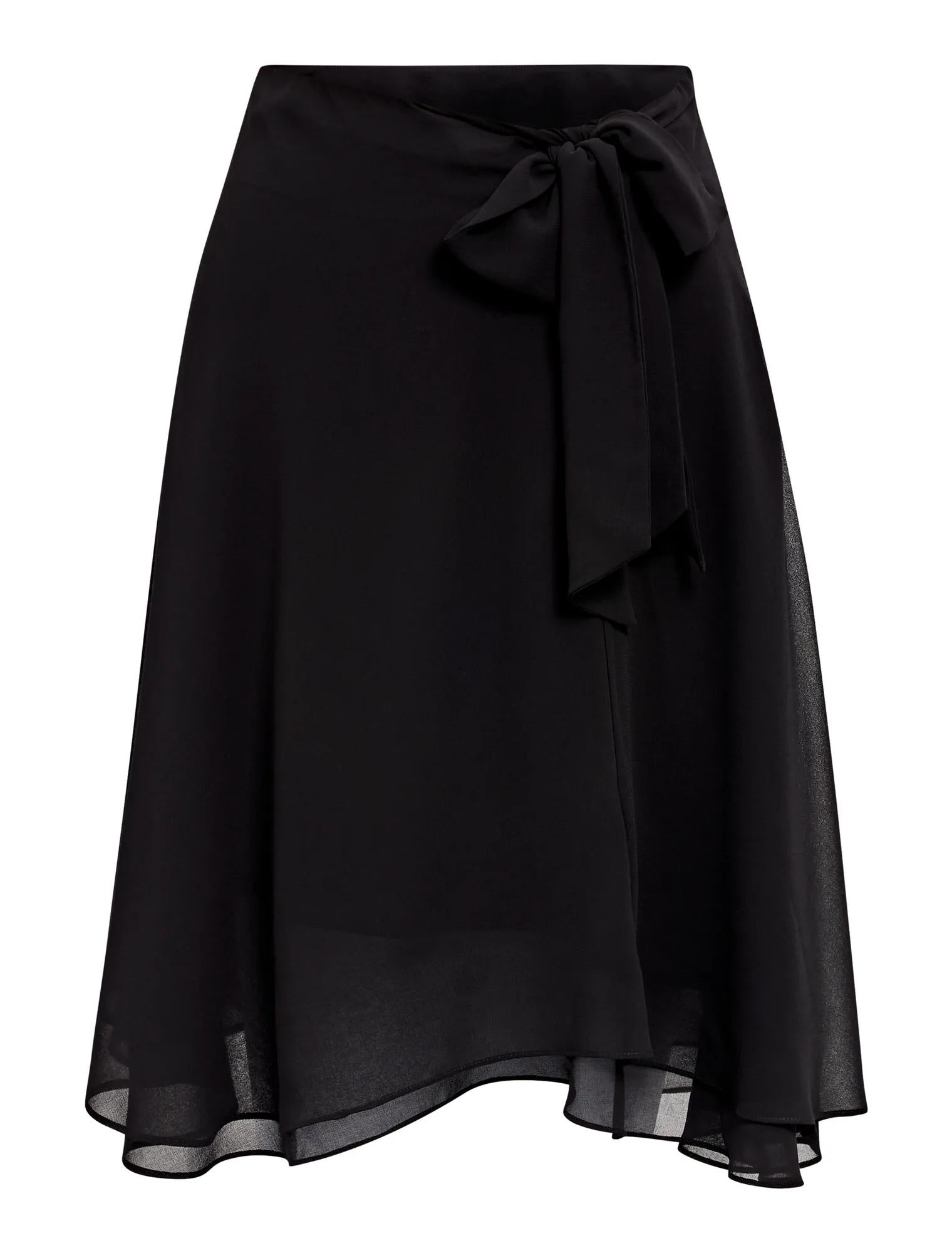Rae Tie Midi Skirt Black_mannequin