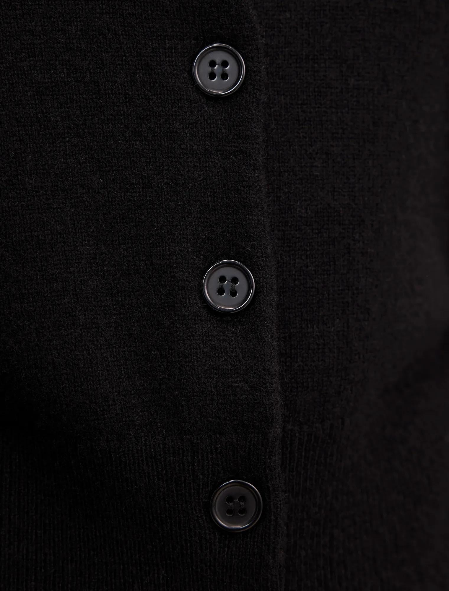 Haisley Merino Blend Knit Cardigan Black