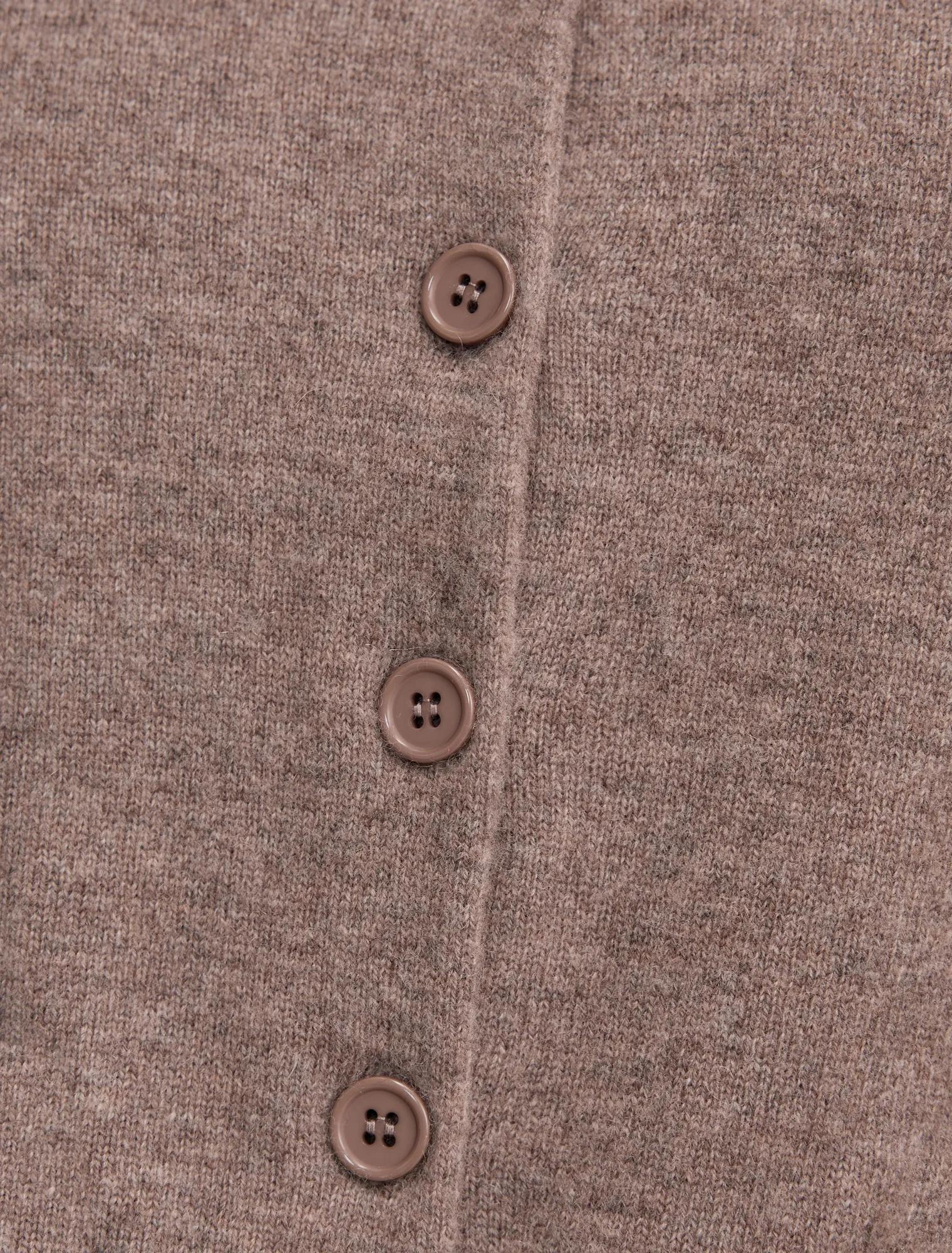 Haisley Merino Blend Knit Cardigan Mocha Brown