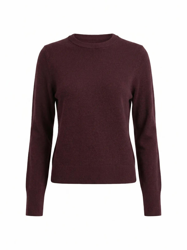 Kiara Merino Blend Sweater Plum Wine_mannequin