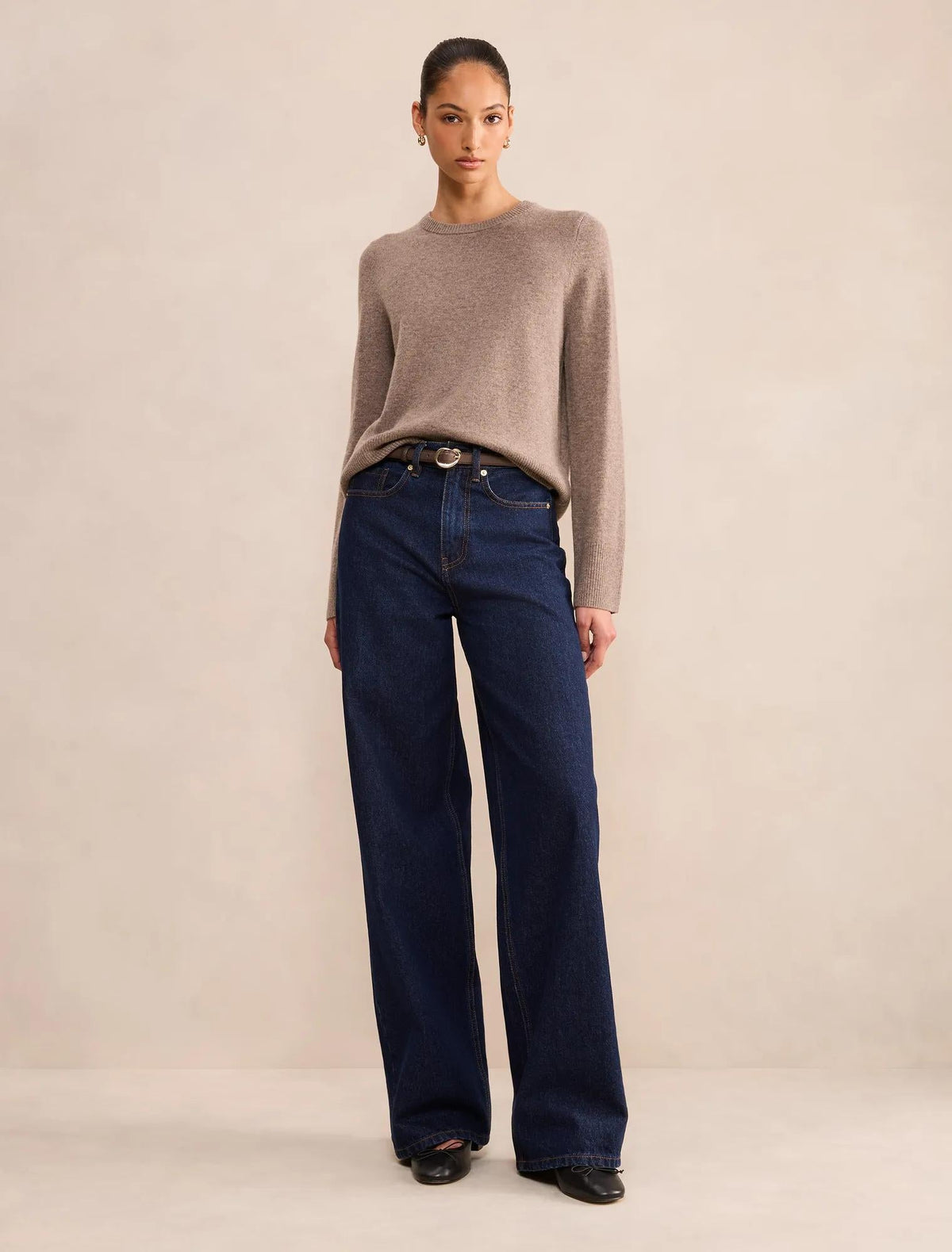 Kiara Merino Blend Sweater Mocha Brown