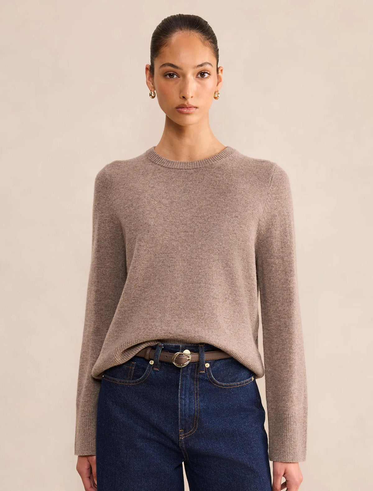 Kiara Merino Blend Sweater Mocha Brown