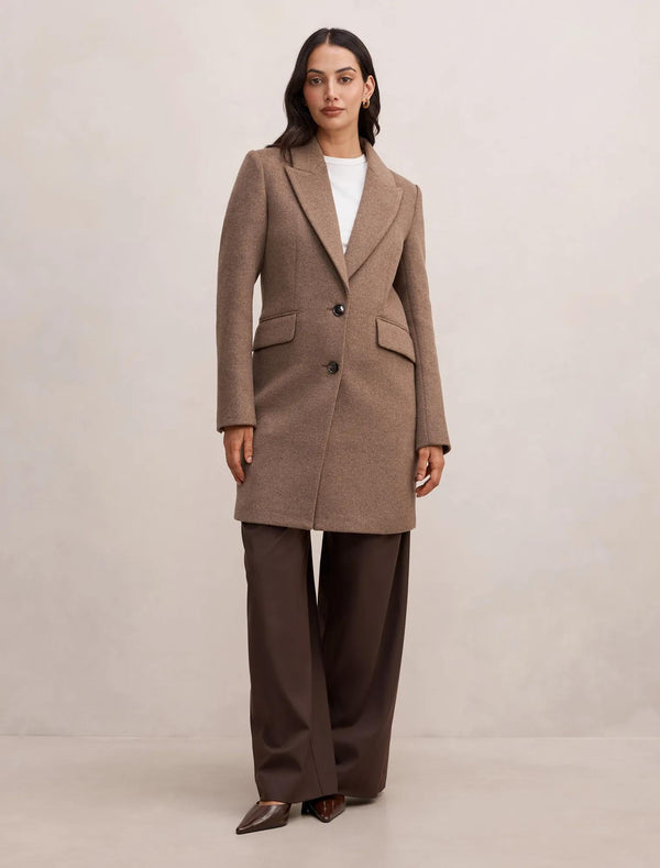Avery Single Breasted Coat Maple Marle
