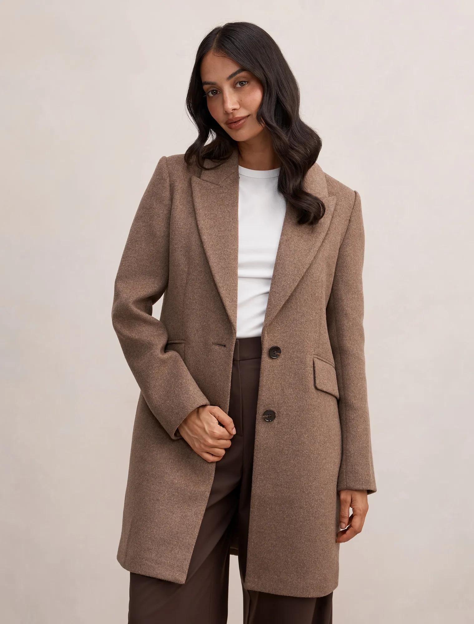 Avery Single Breasted Coat Maple Marle