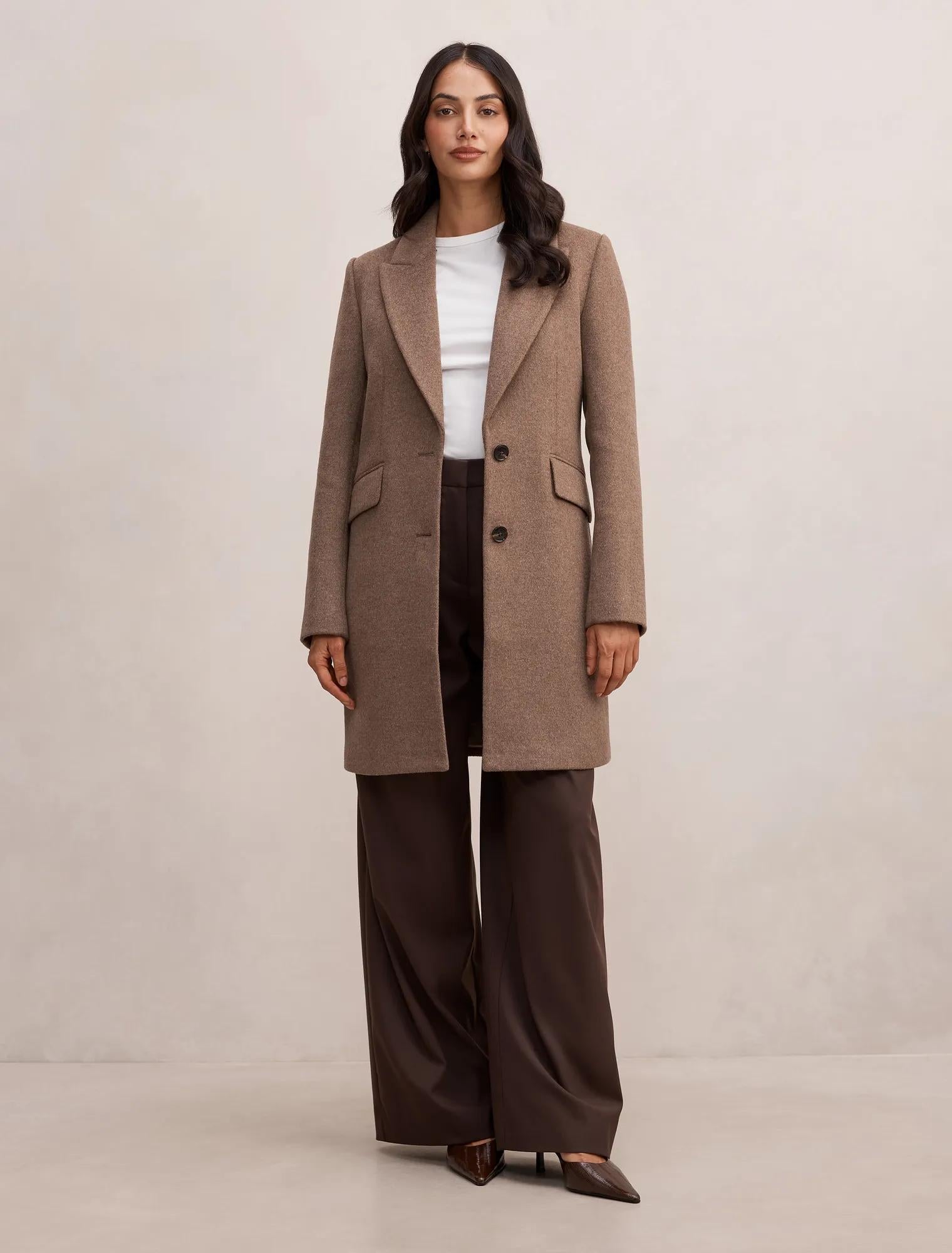 Avery Single Breasted Coat Maple Marle