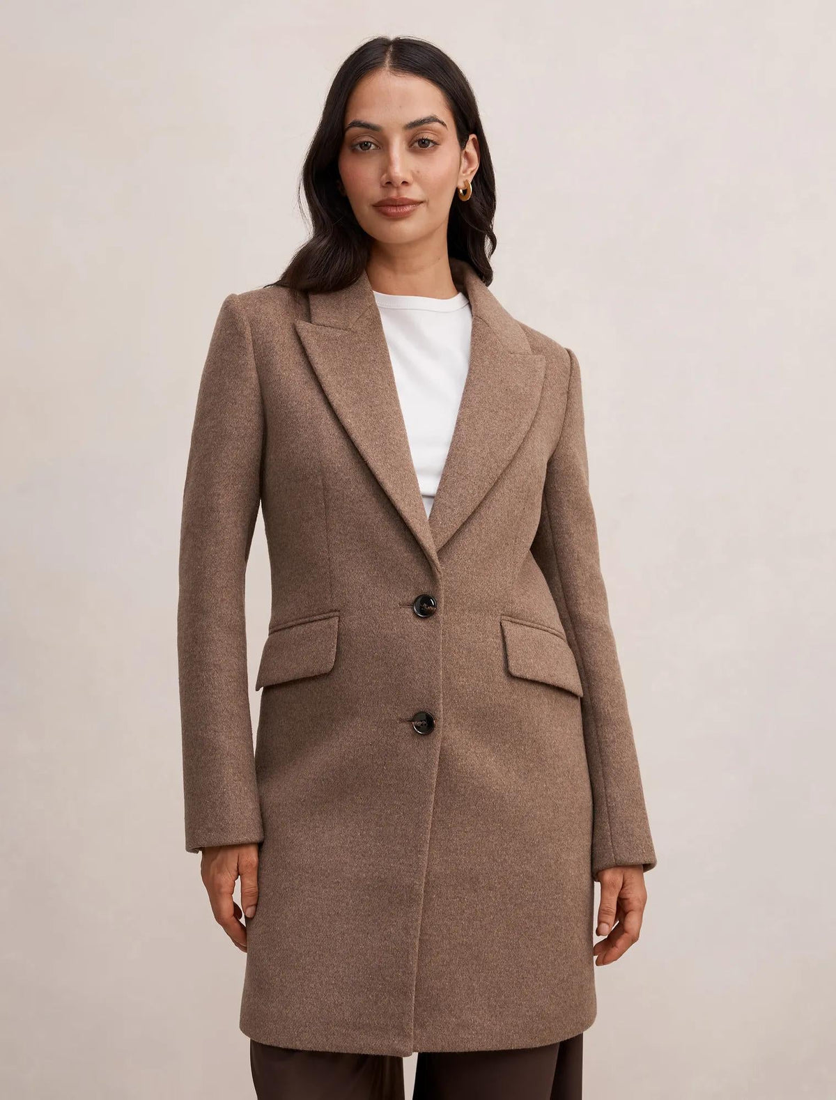 Avery Single Breasted Coat Maple Marle