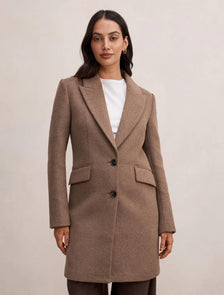 Avery Single Breasted Coat Maple Marle