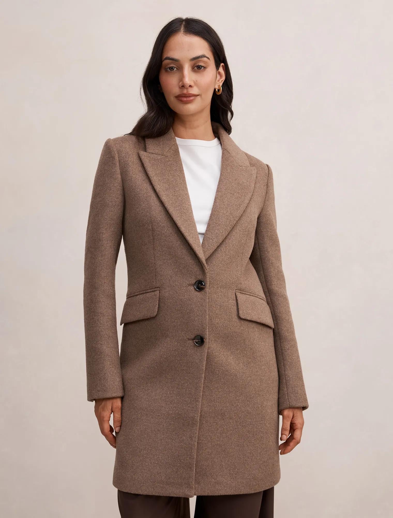 Avery Single Breasted Coat Maple Marle
