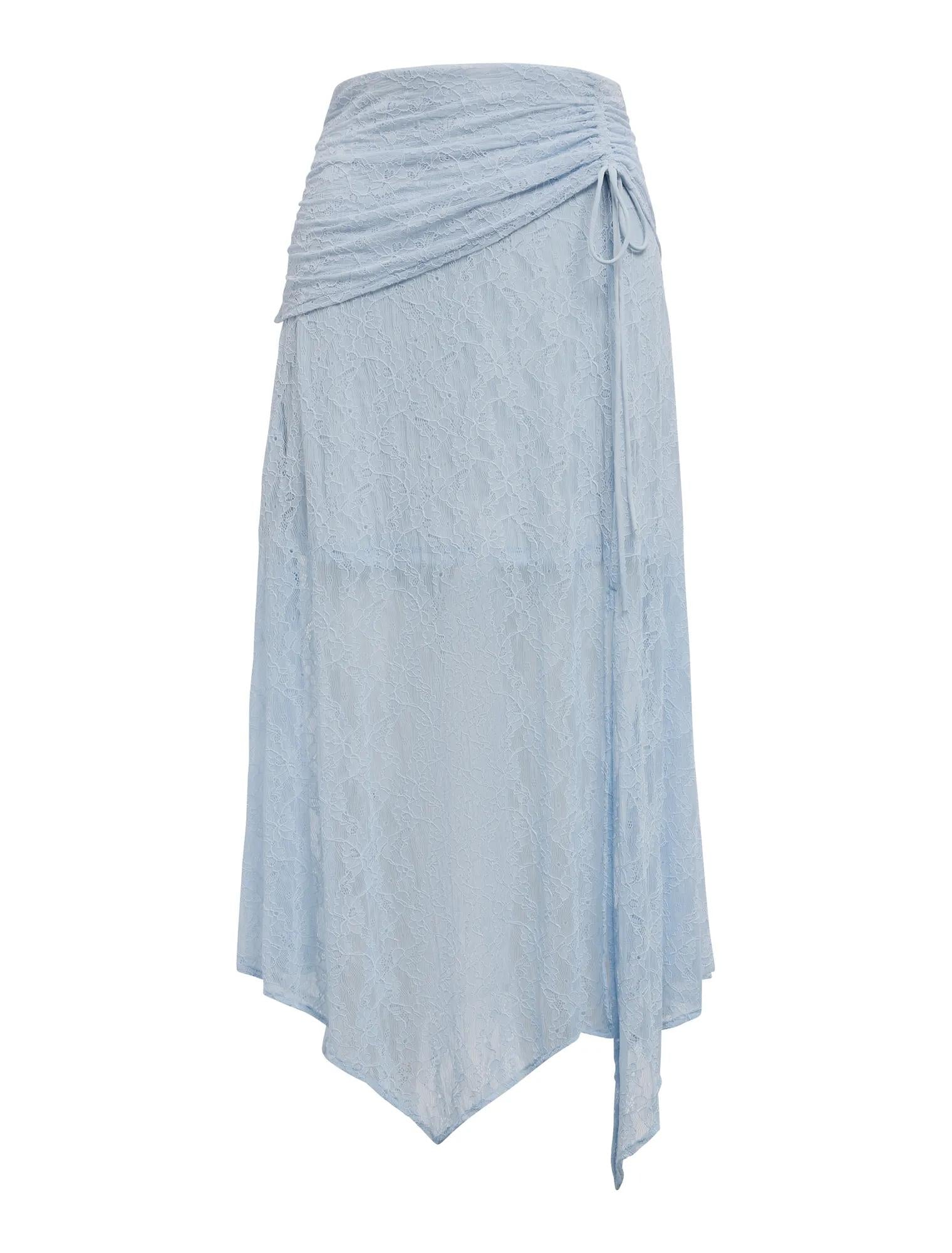 Khai Lace Asymm Skirt Soft Blue Co-ord_mannequin