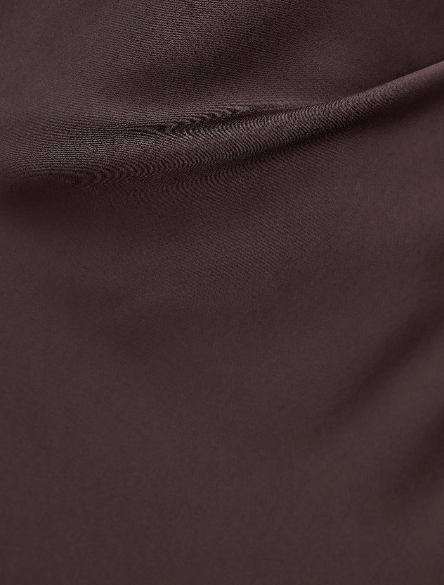 Drew Halter Back Tie Maxi Warm Chocolate