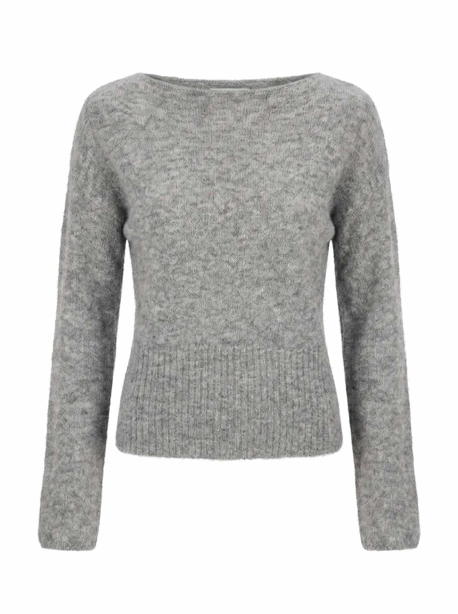 Matilda Ballet Neck Sweater Charcoal Grey_mannequin