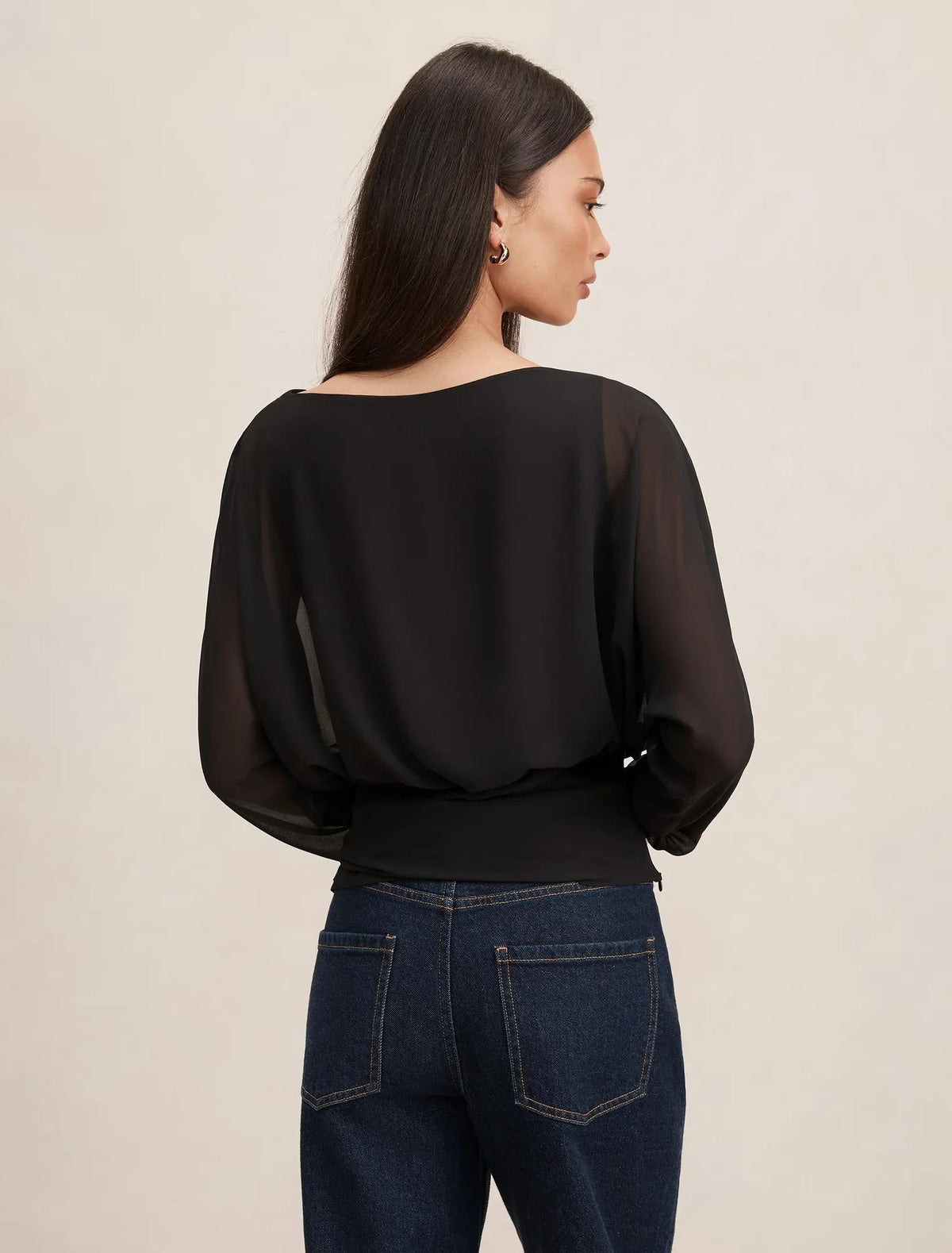 Jessie Batwing Top Black