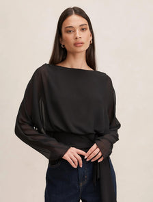 Jessie Batwing Top Black
