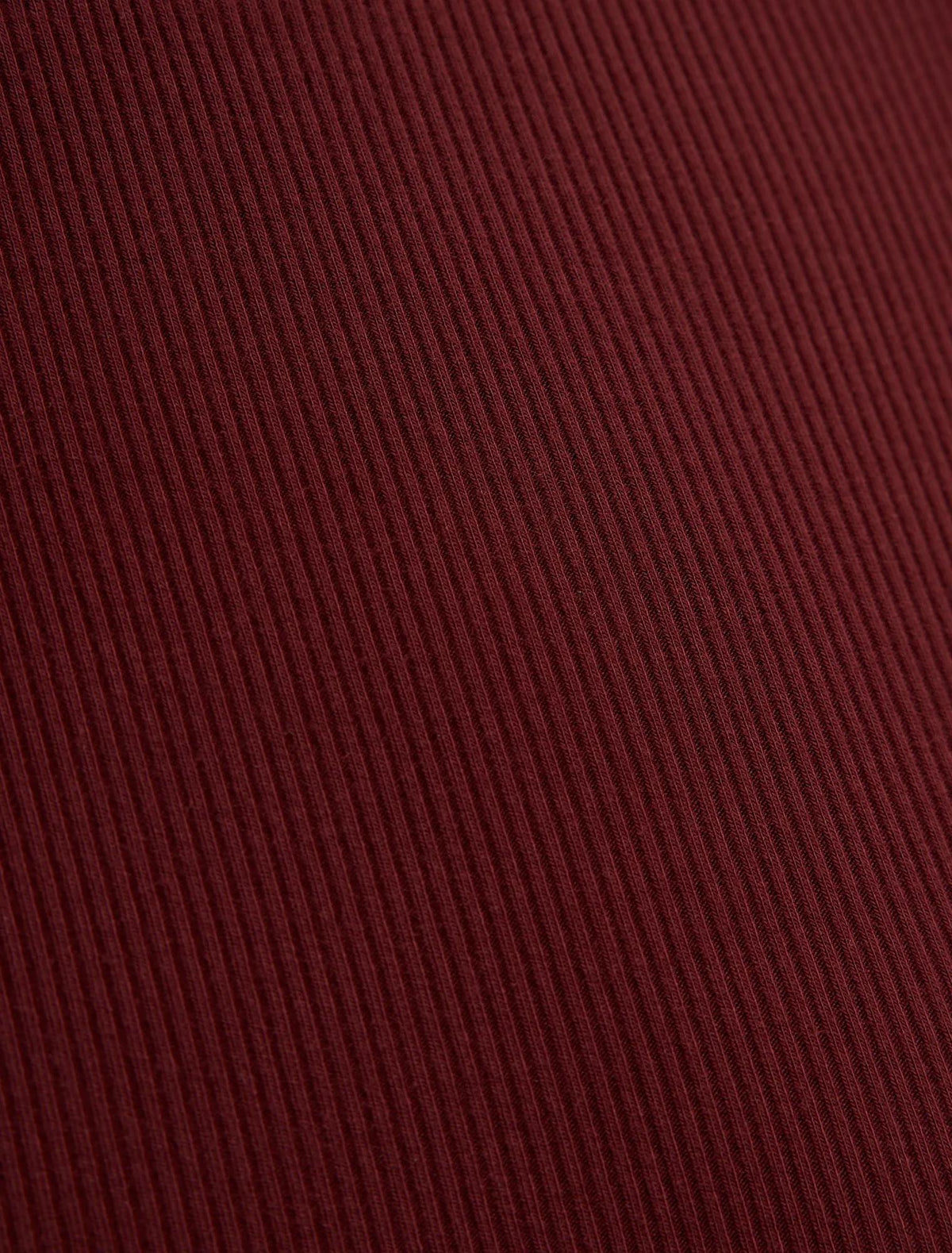 Rebecca Scallop Long Sleeve Deep Maroon/ Porcelain
