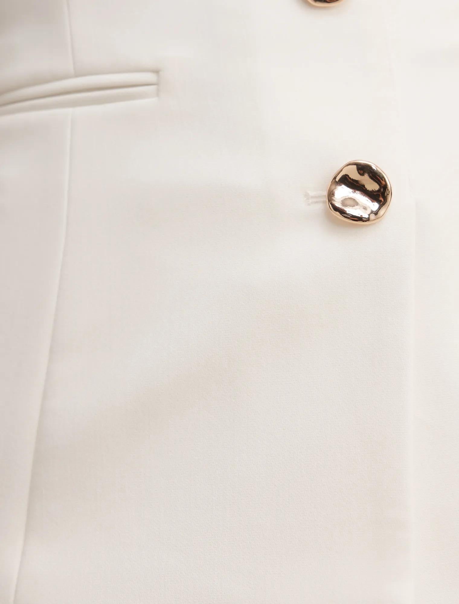 Lucy Sleeveless Blazer Mini Porcelain