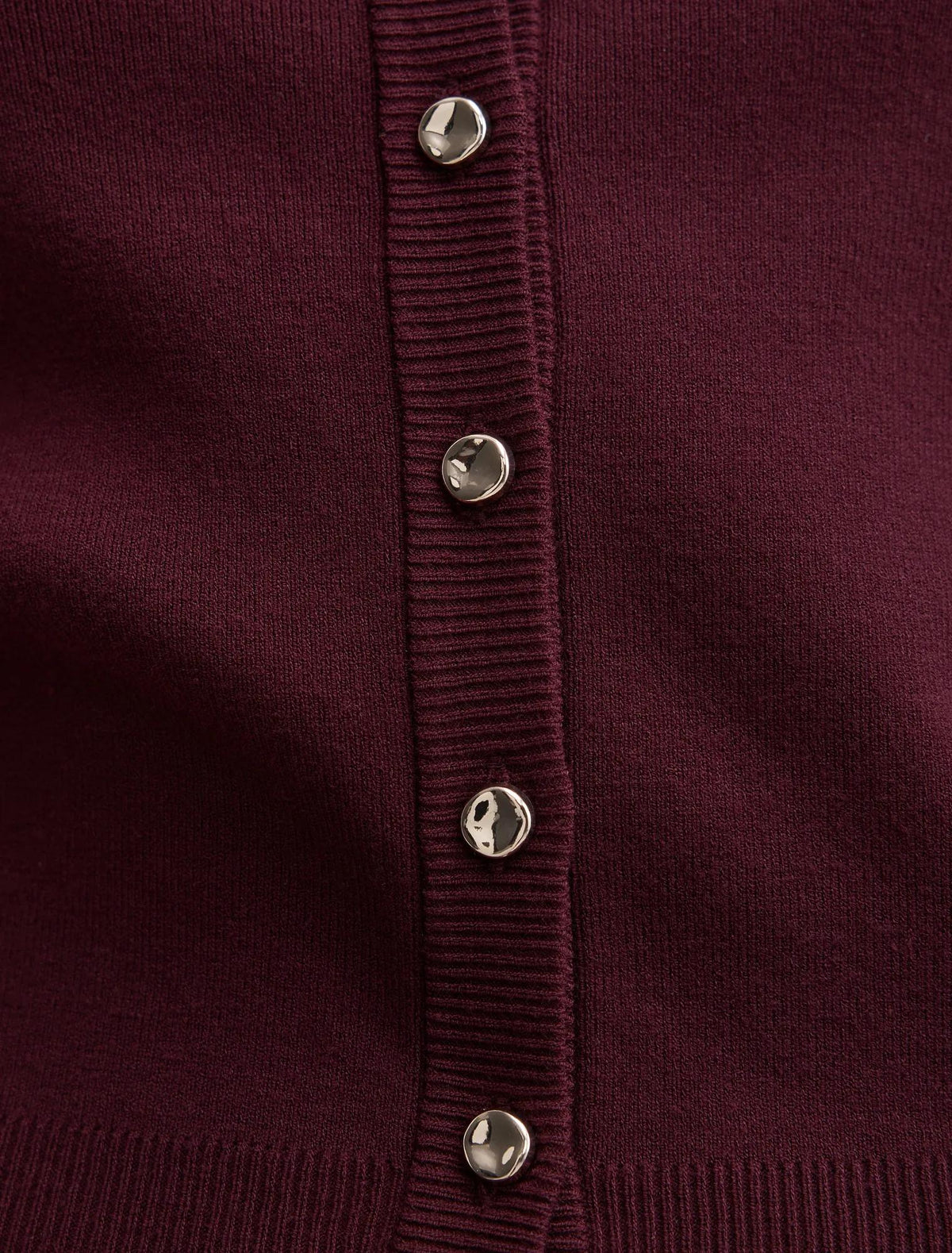 Rylee Crew Neck Cardigan Plum Wine