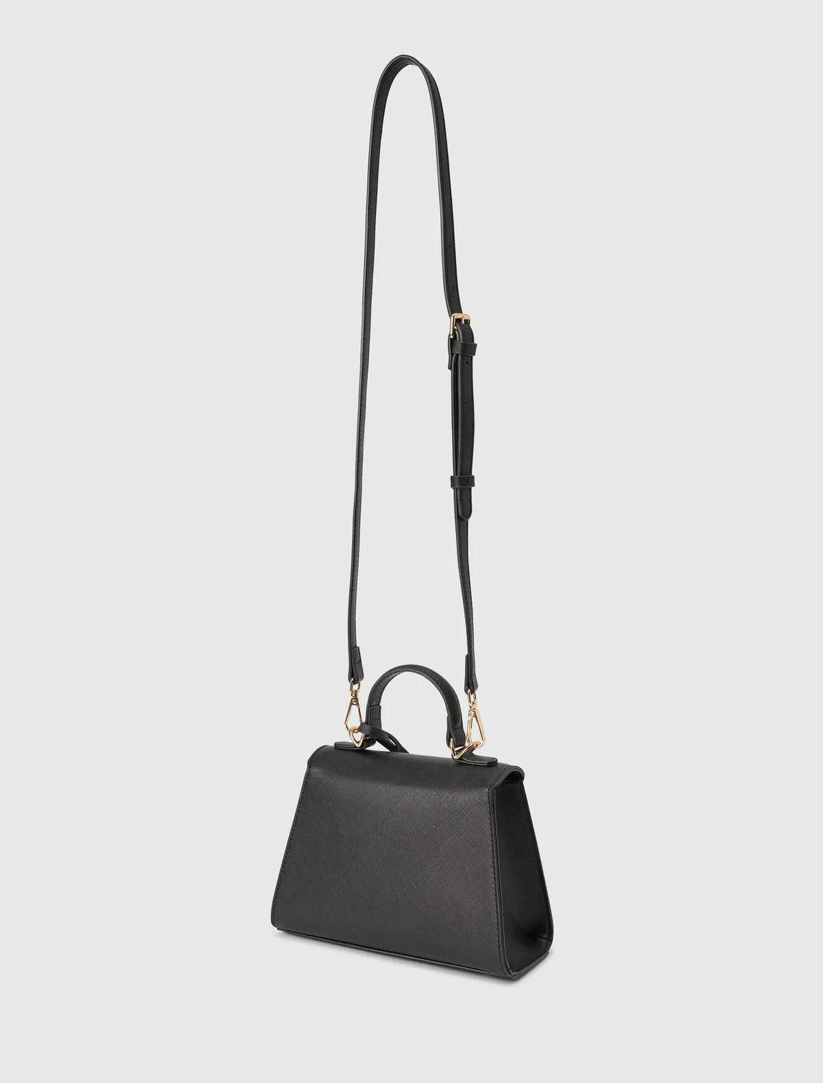 Laura Lock Top Handle Bag Black_mannequin