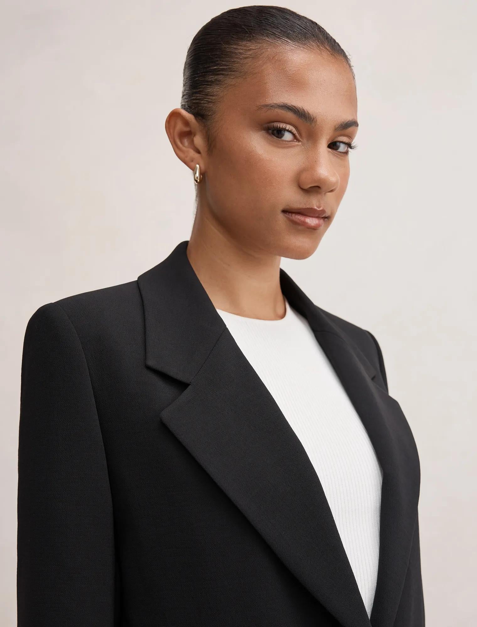 Demi Single Breasted Blazer Black