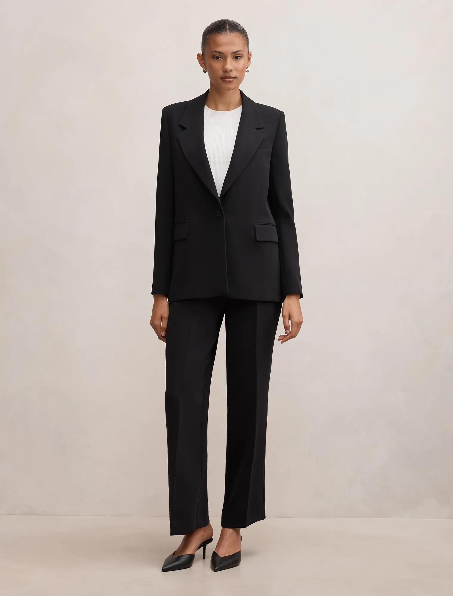 Demi Single Breasted Blazer Black
