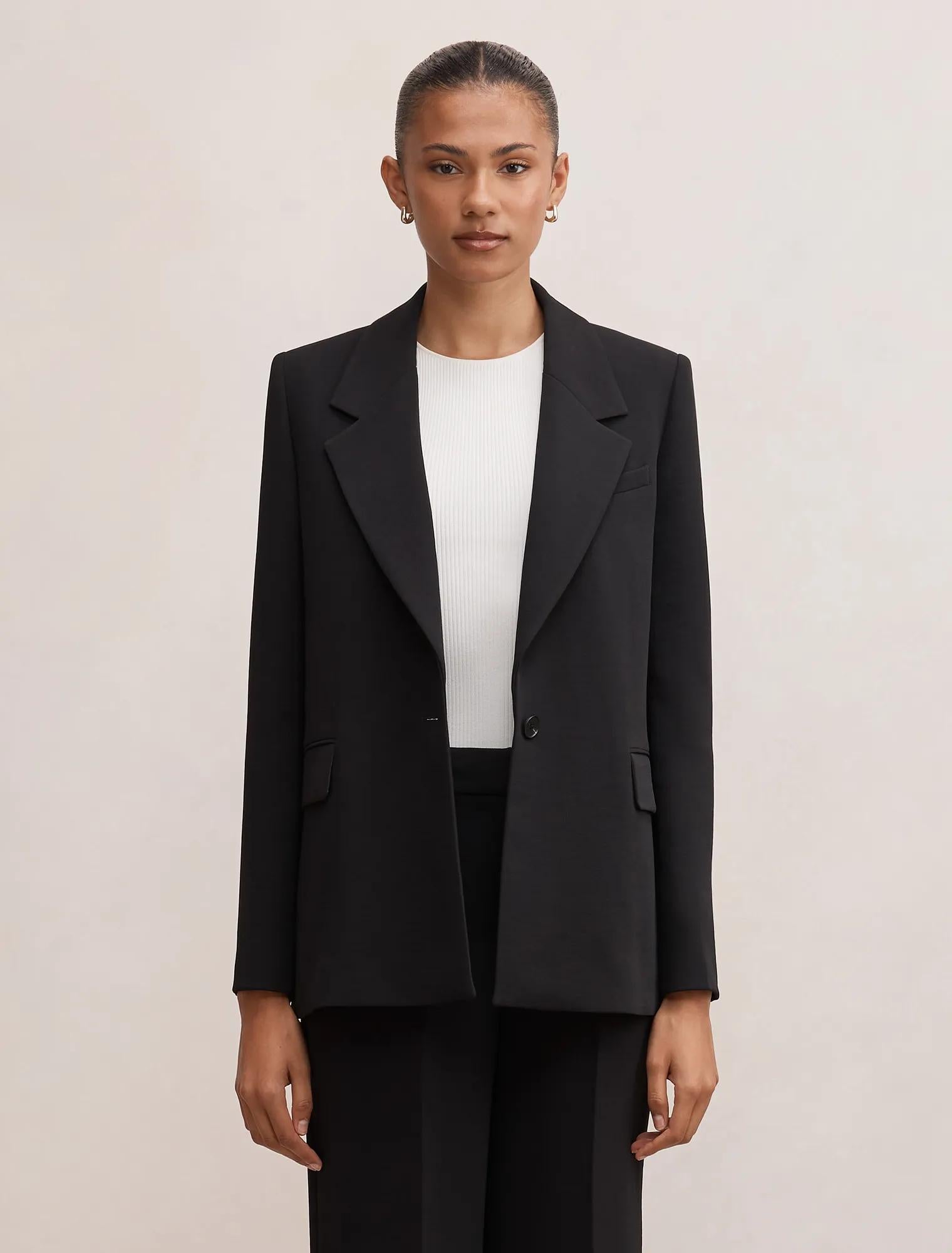Demi Single Breasted Blazer Black