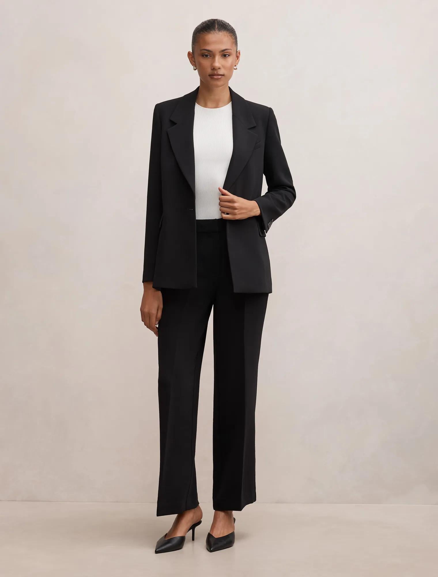 Demi Single Breasted Blazer Black