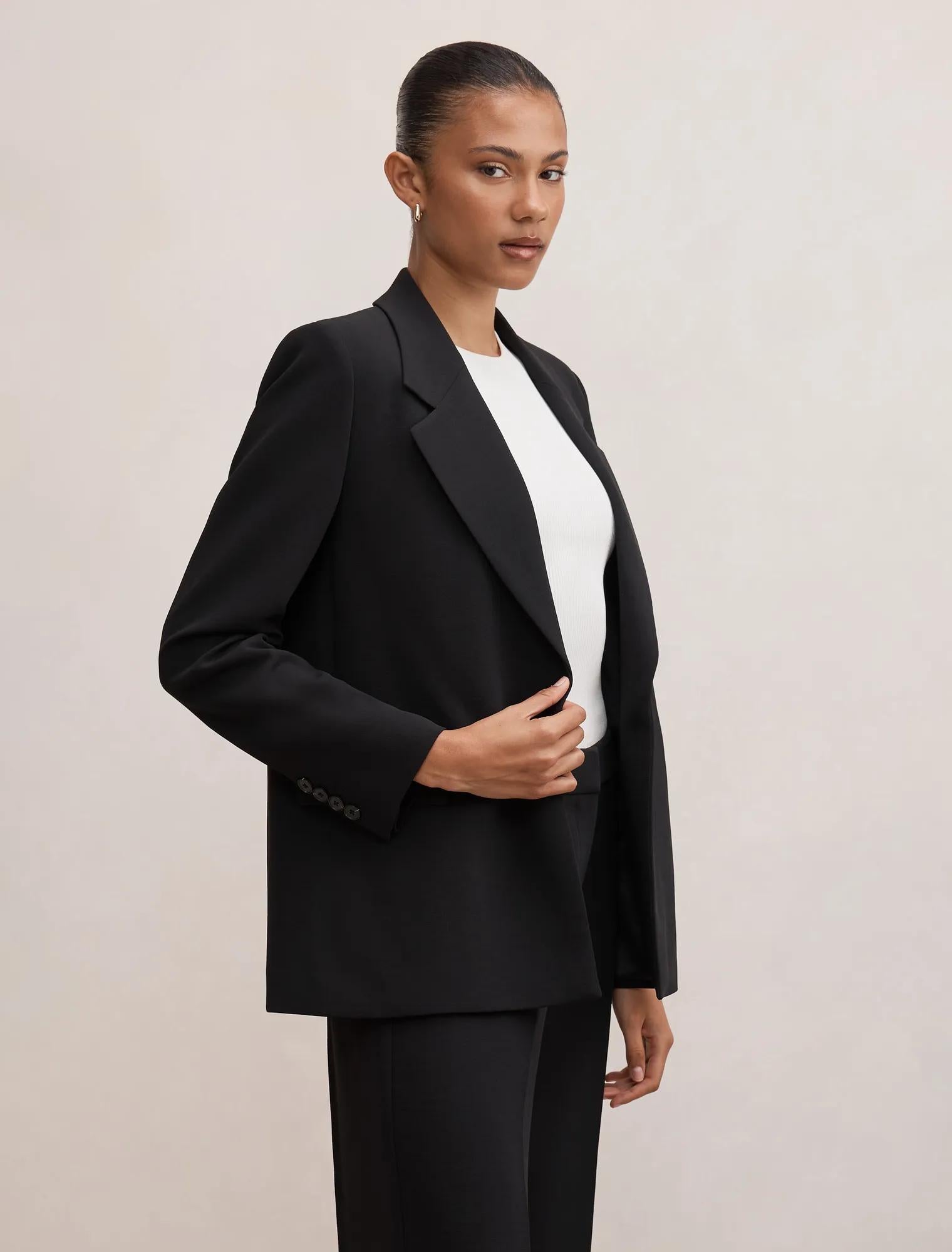 Demi Single Breasted Blazer Black
