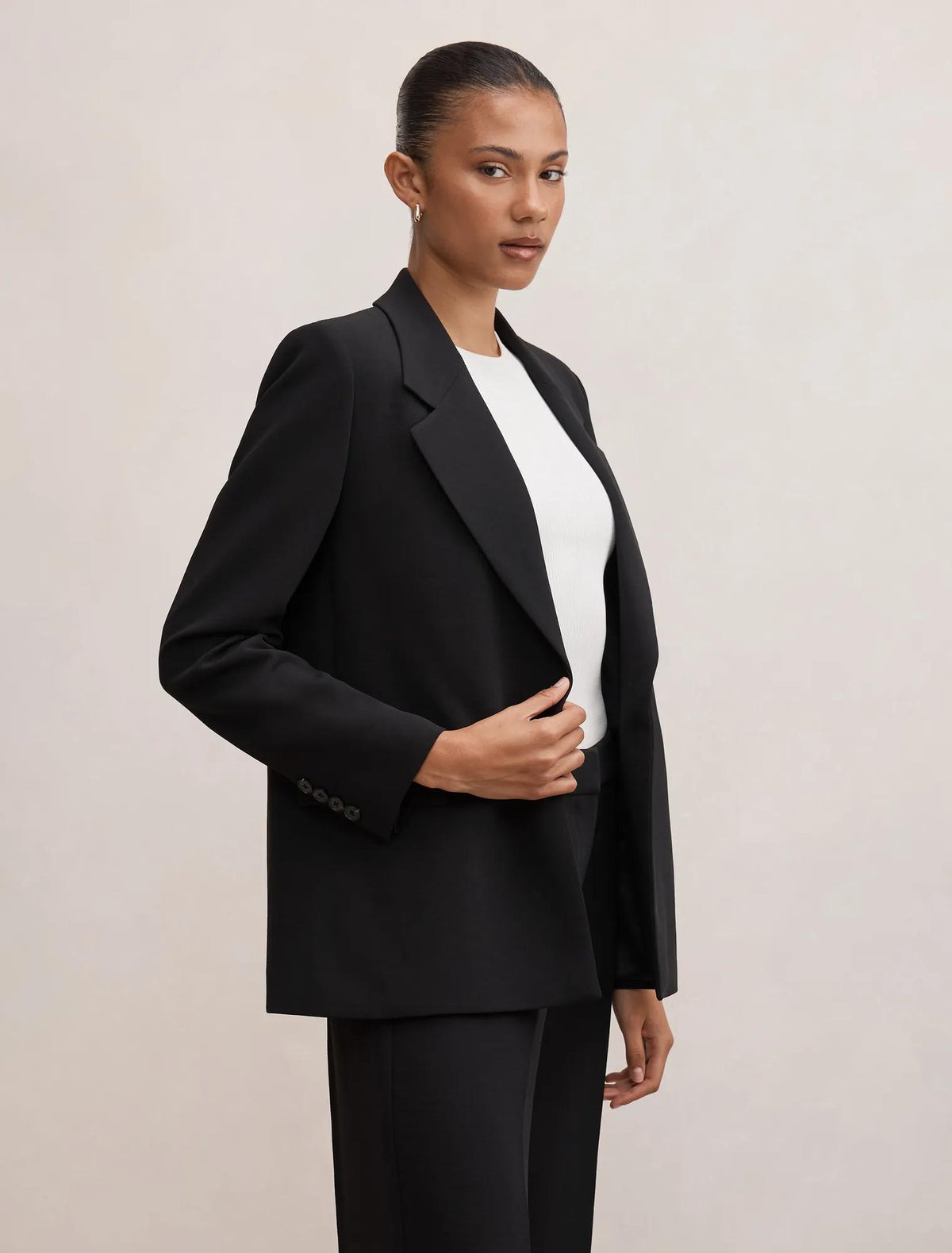 Demi Single Breasted Blazer Black