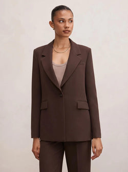Demi Single Breasted Blazer Chocolate Mousse