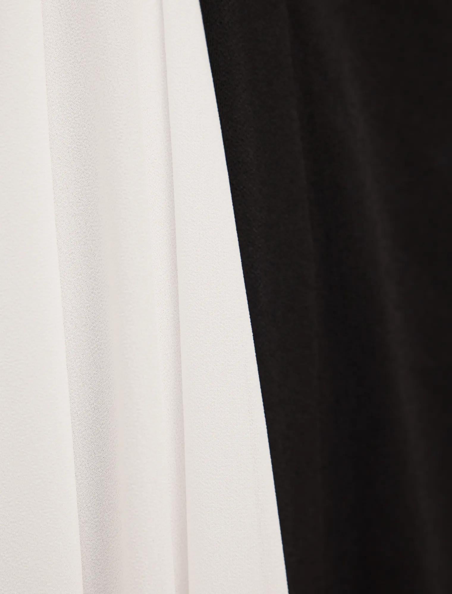 Camille Off Shoulder Contrast Maxi Black & White