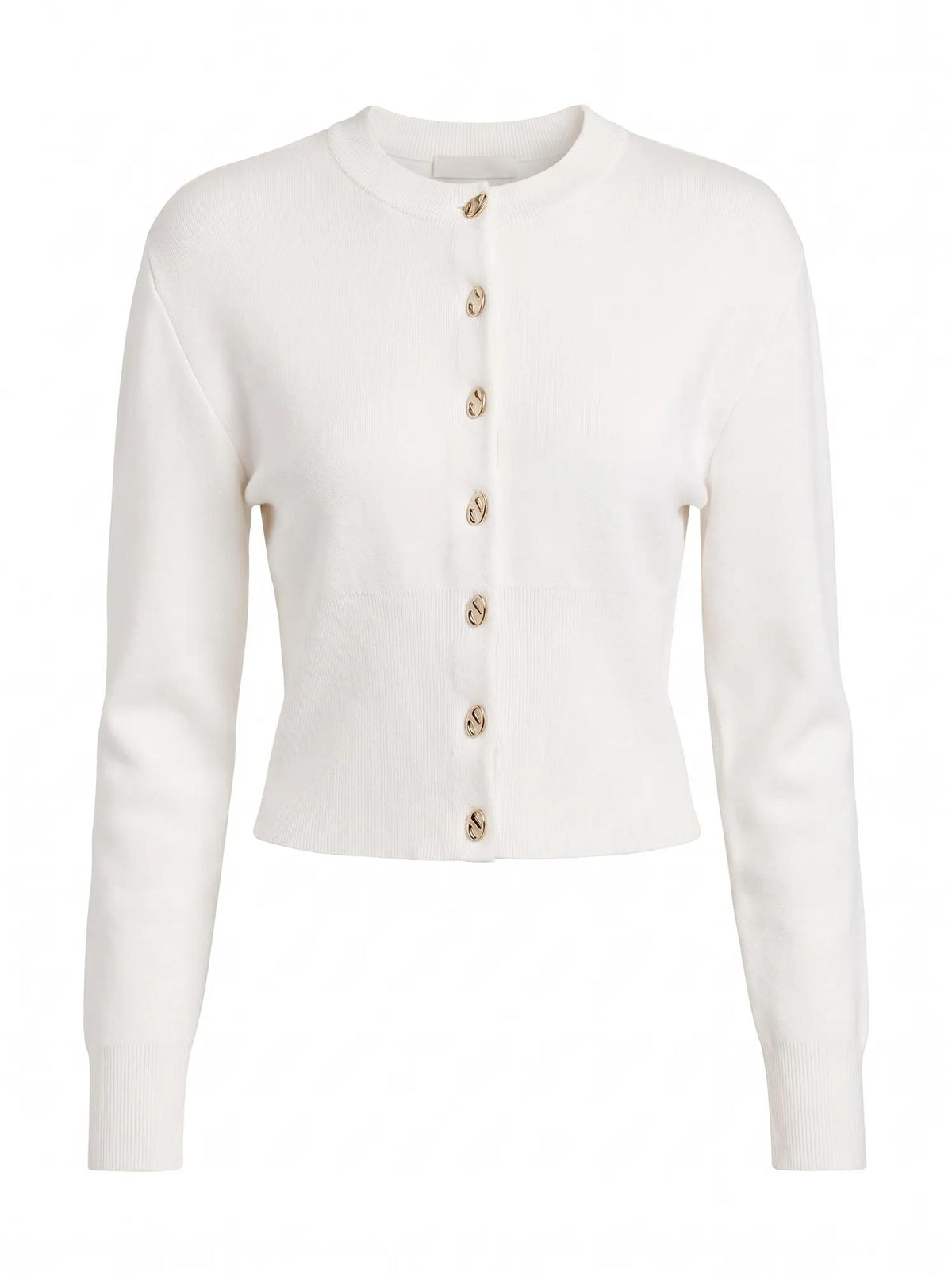 Kaia Deep Hem Cardigan Cream_mannequin