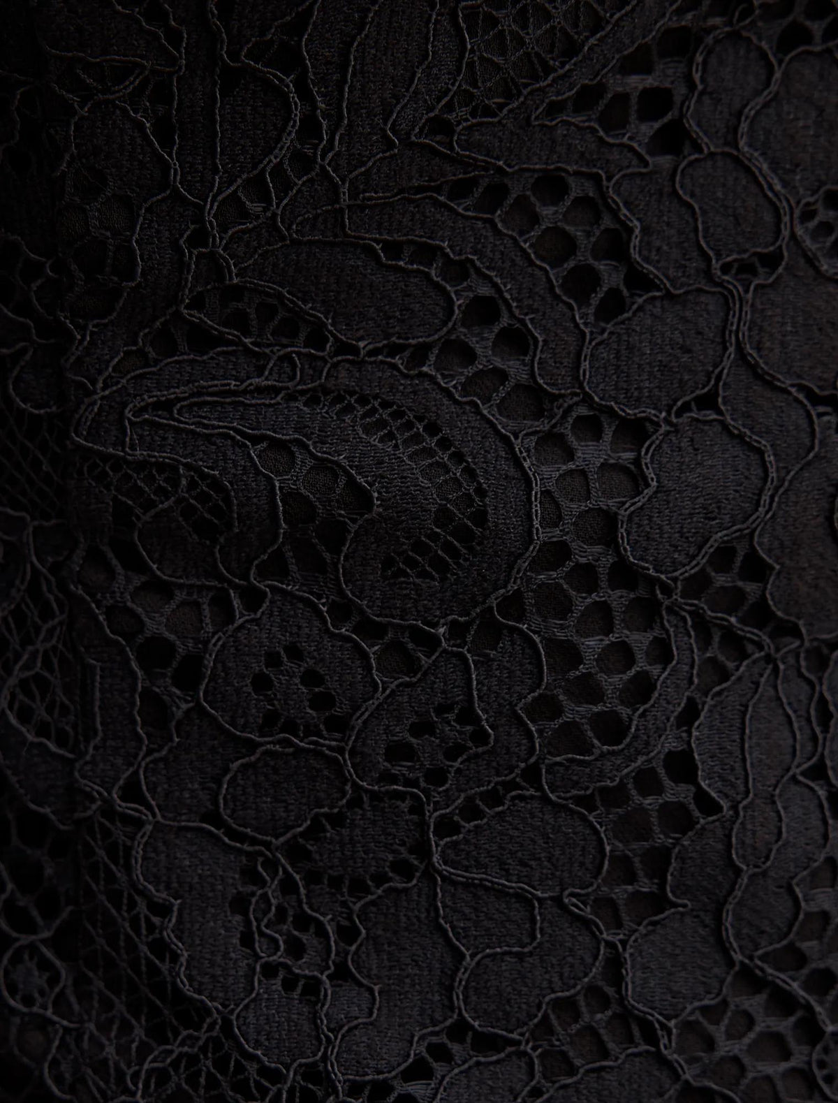 Vienna Lace V Neck Top Black