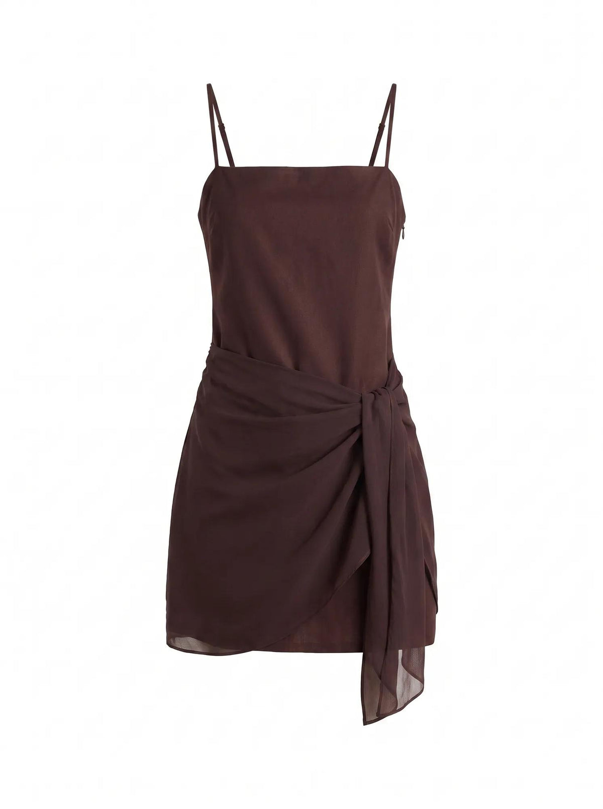 Sienna Petite Sarong Mini Chocolate_mannequin