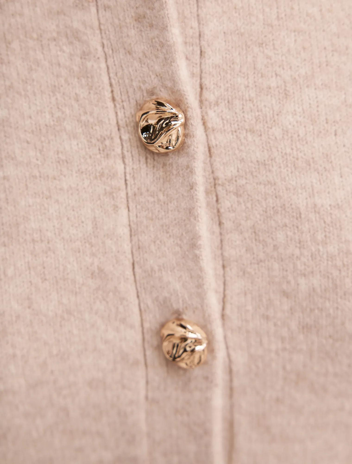 Magda Balloon Sleeve Cardigan Neutral Oat