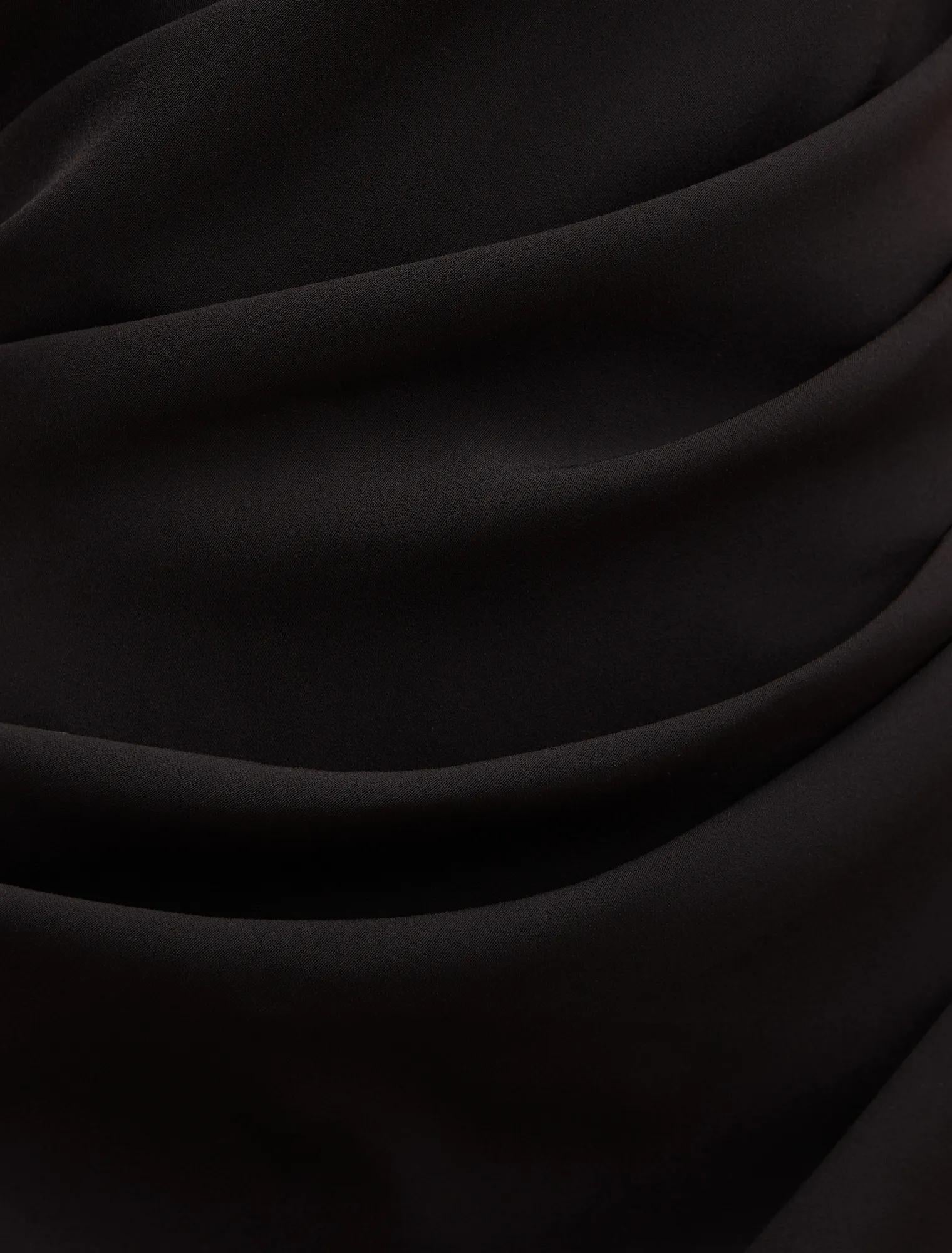 Rumi Draped Mini Dress Black