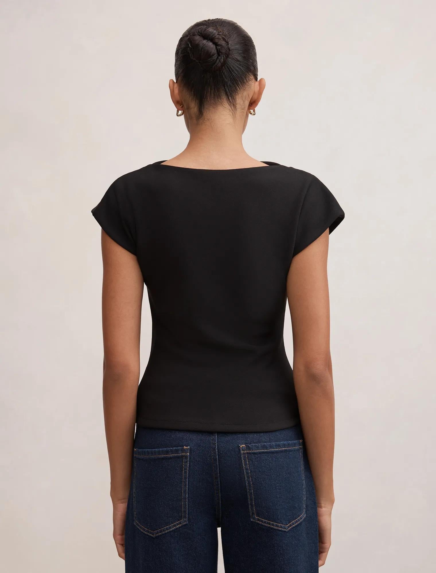 Sophia Hardware Detail Top Black