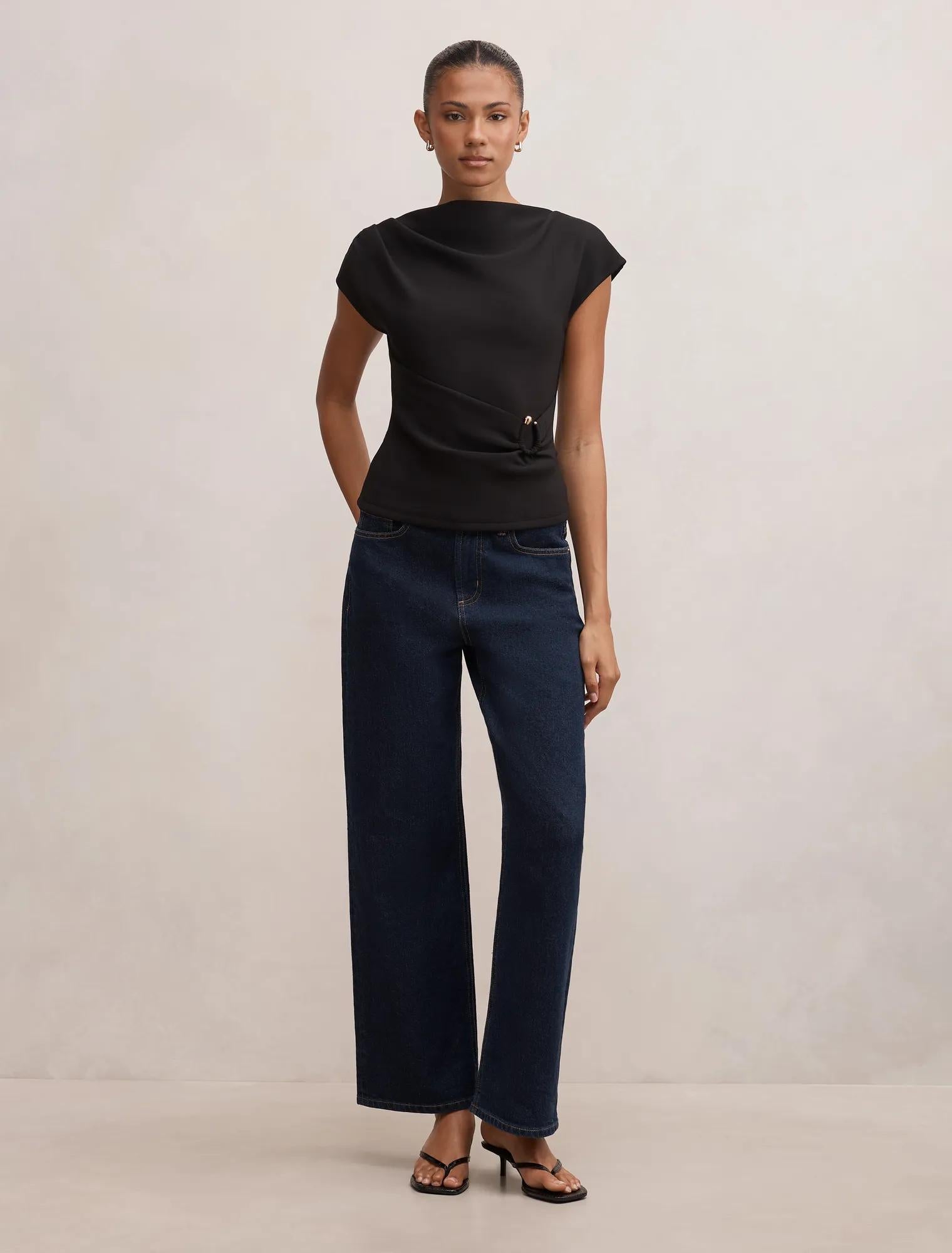 Sophia Hardware Detail Top Black