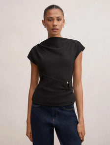 Sophia Hardware Detail Top Black
