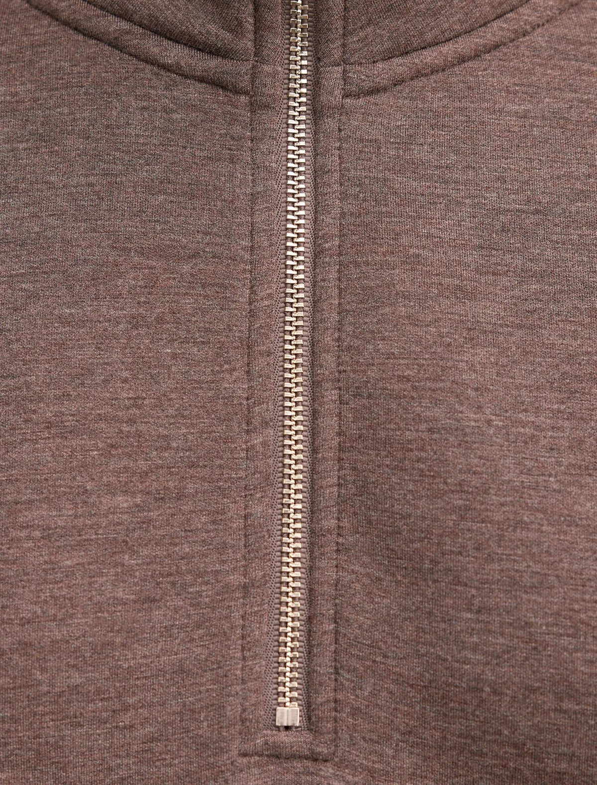 Hattie Zip Front Lounge Jumper Mocha Marle