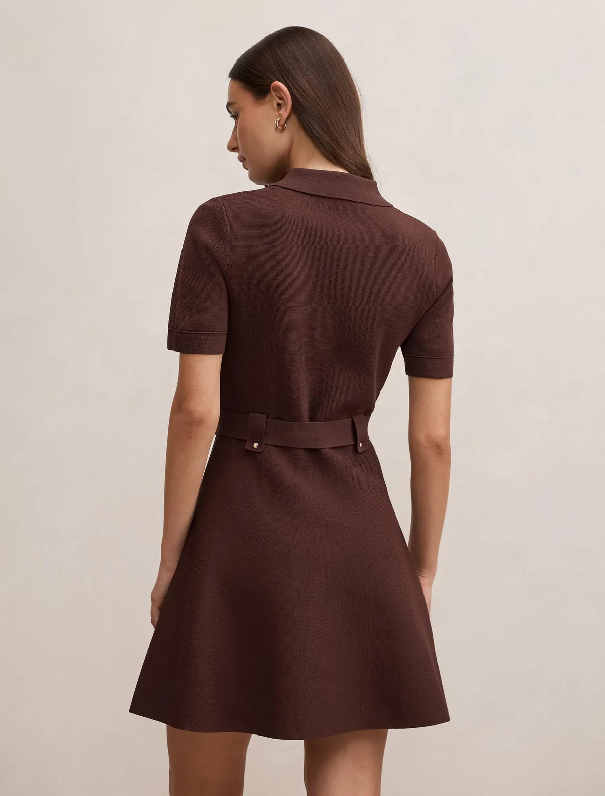 Amy Fit and Flare Knit Mini Chocolate
