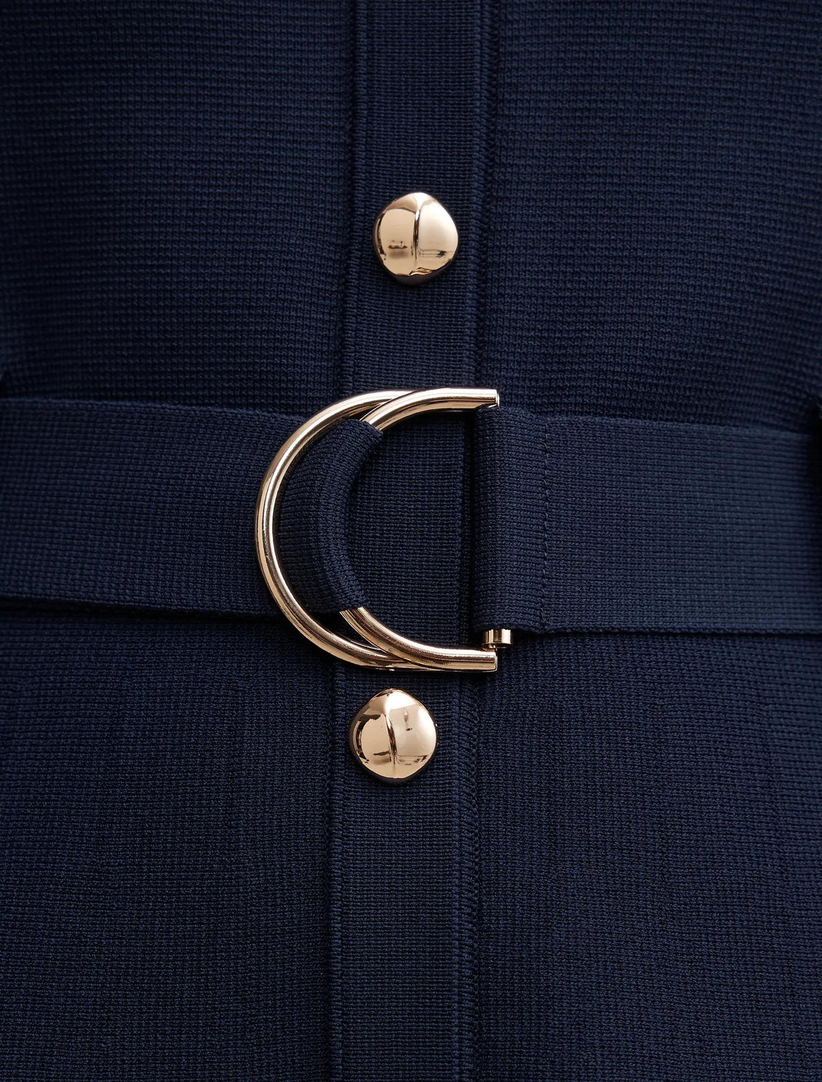 Amy Fit and Flare Knit Mini Navy