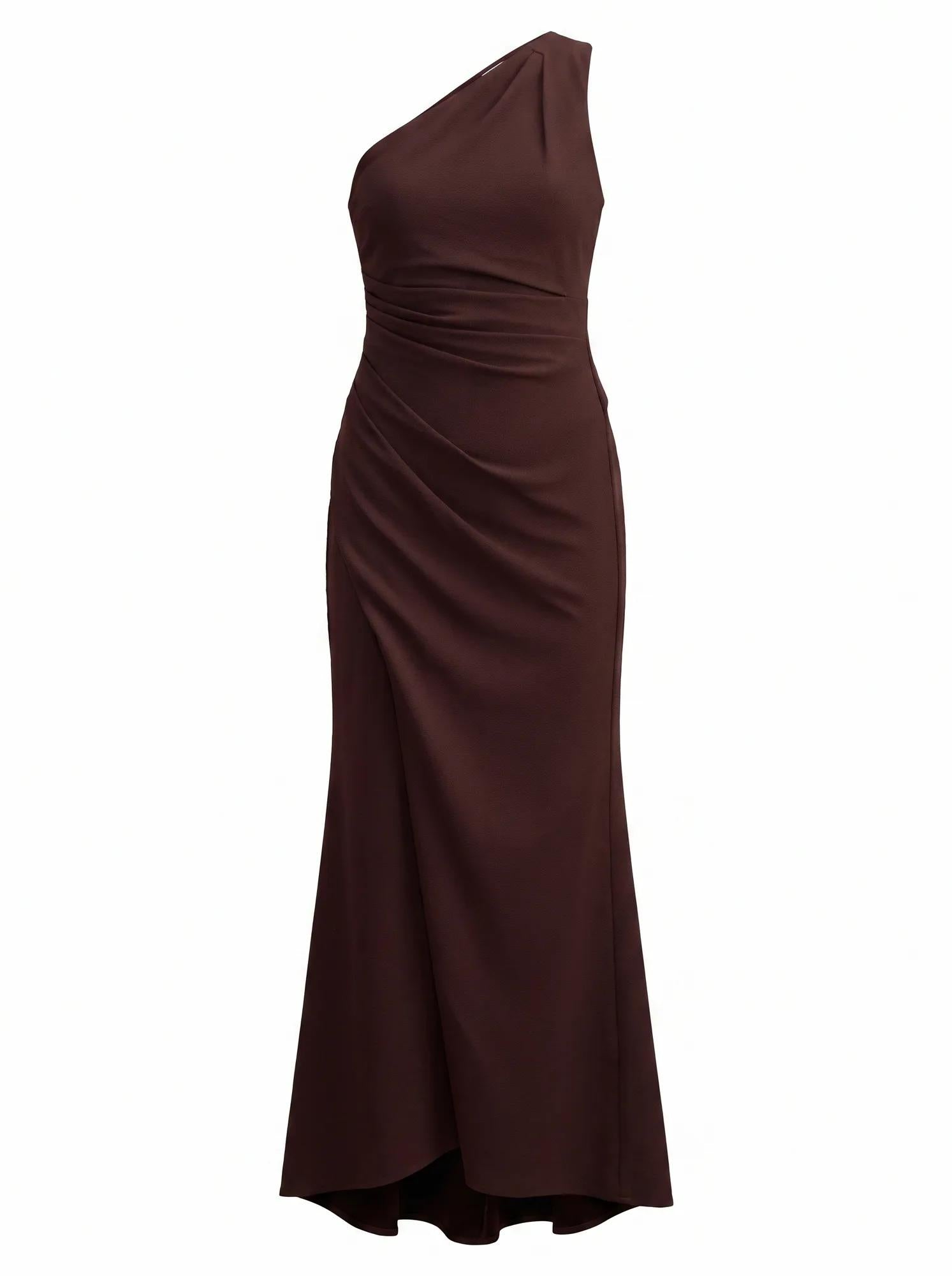Yolanda One Shoulder Gown Deep Plum_mannequin