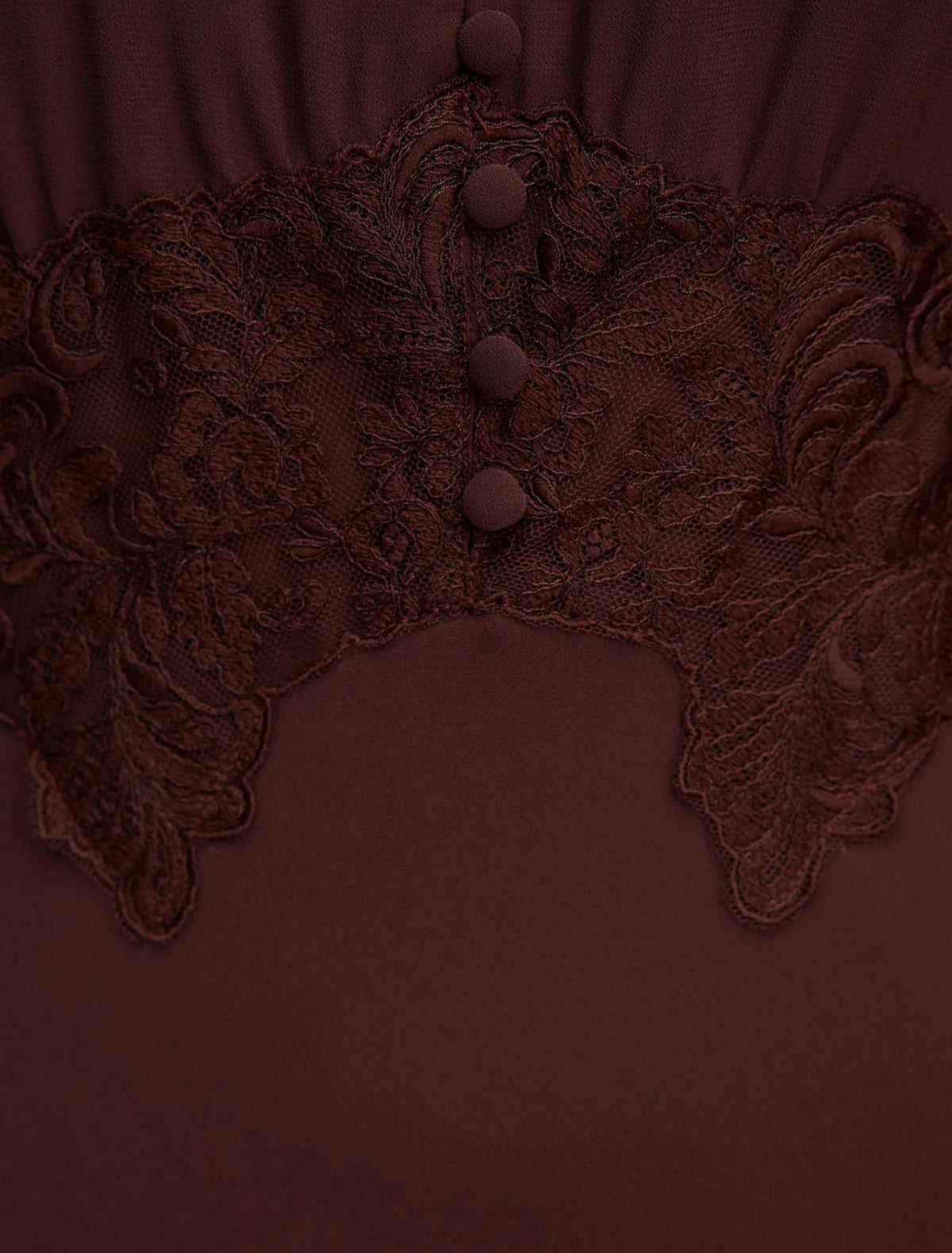 Mackenzie Lace Trim Mini Dress Vintage Plum