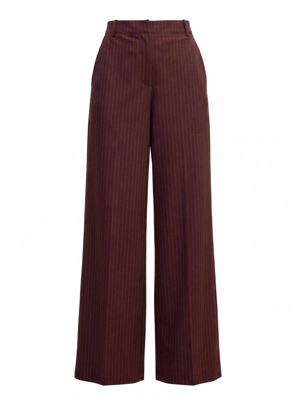 Paloma Petite Wide Leg Pant Berry Pinstripe Suit_mannequin