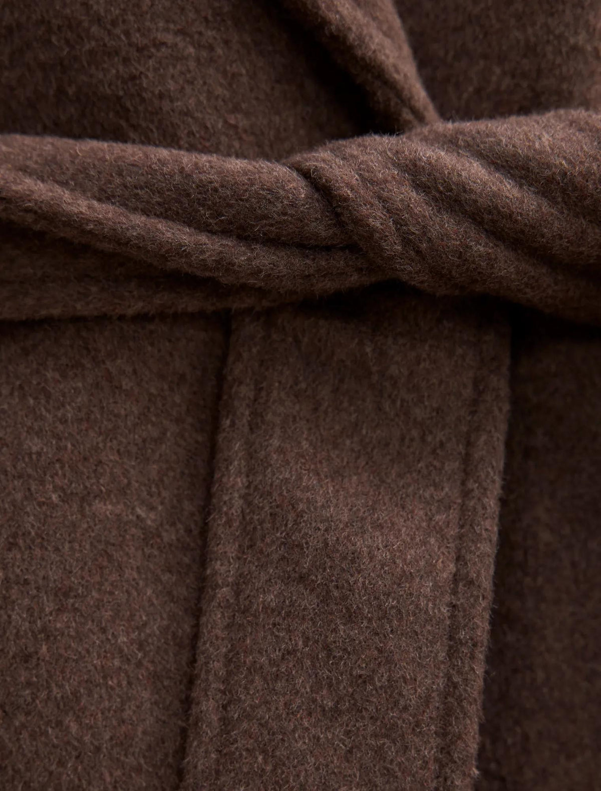 Ember Double Breasted Wrap Coat Mid Brown